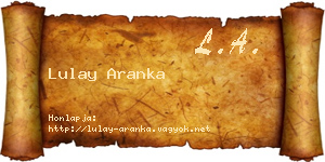 Lulay Aranka névjegykártya